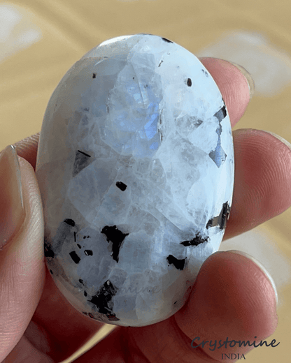 Rainbow Moonstone \ Palm Stone \ 2 inch \ 60 gm \ RMPS2