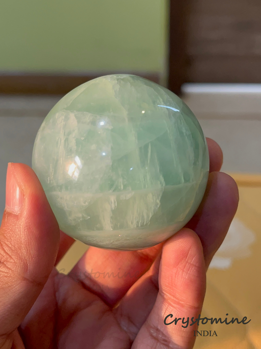 Green Fluorite \ Sphere \ 2 - 2.5 inch \ 323 gm \ GFS1