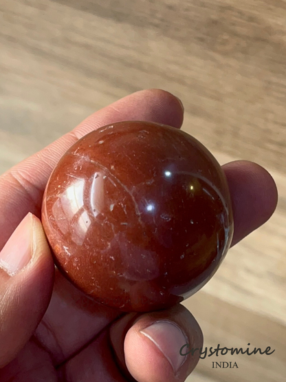 Red Jasper \ Sphere \ 1.5 - 2 inch \ 124 gm \ RJS1