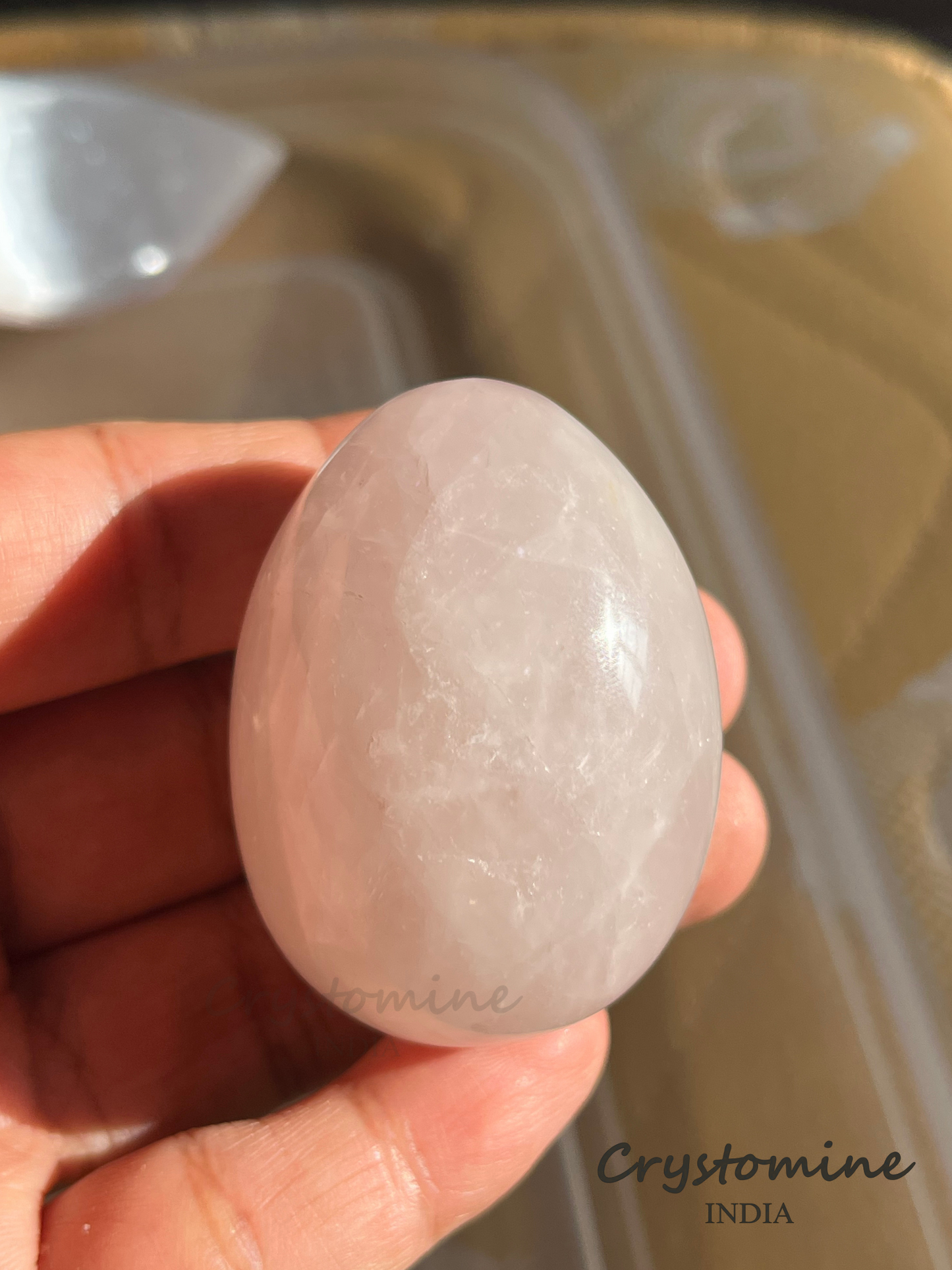 Rose Quartz \ Egg \ 2 inch \ 118 gm \ RQE1
