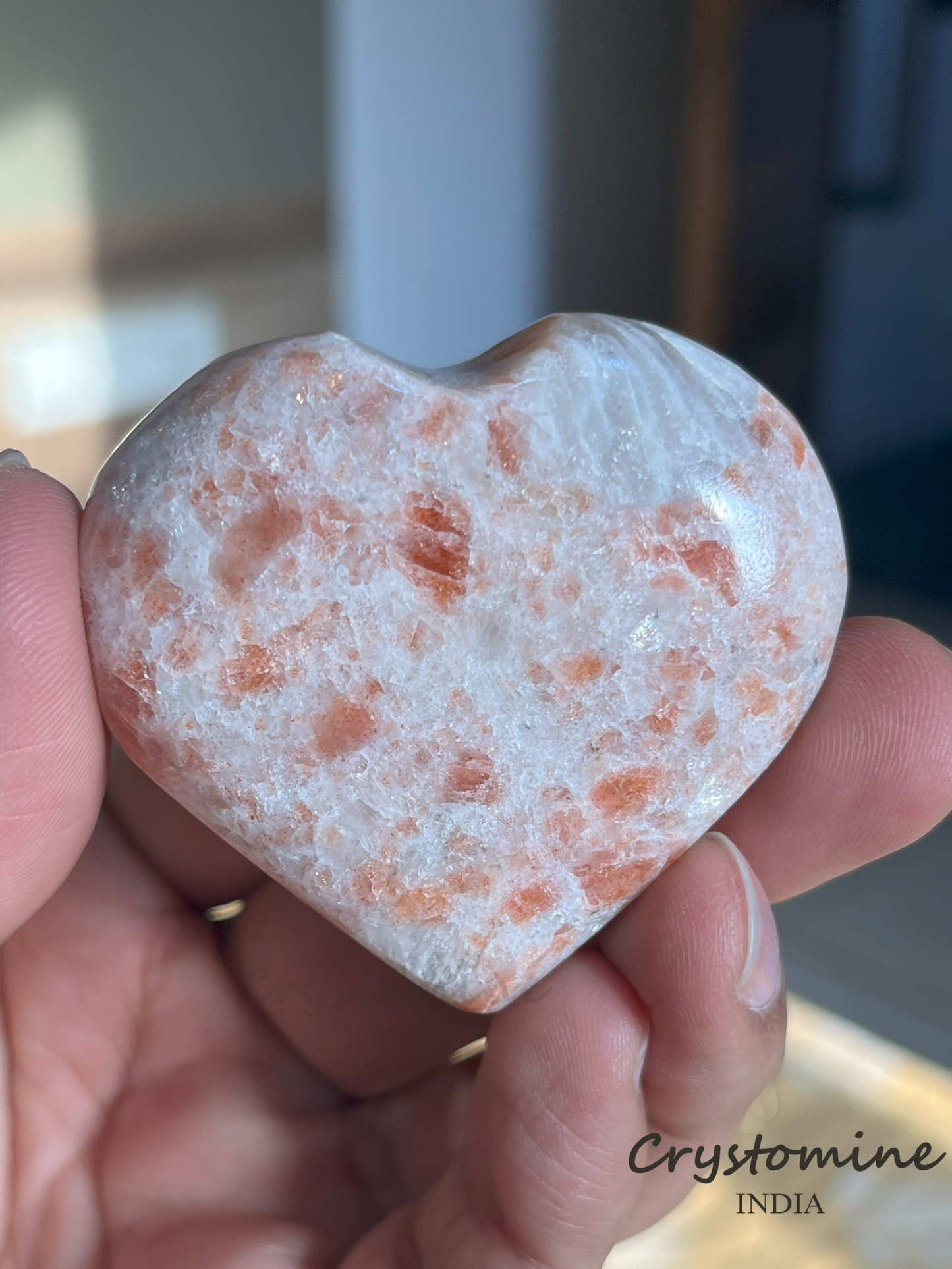 Sunstone \ Heart \ 2 - 2.5 inch \ 82 gm \ SUNH1