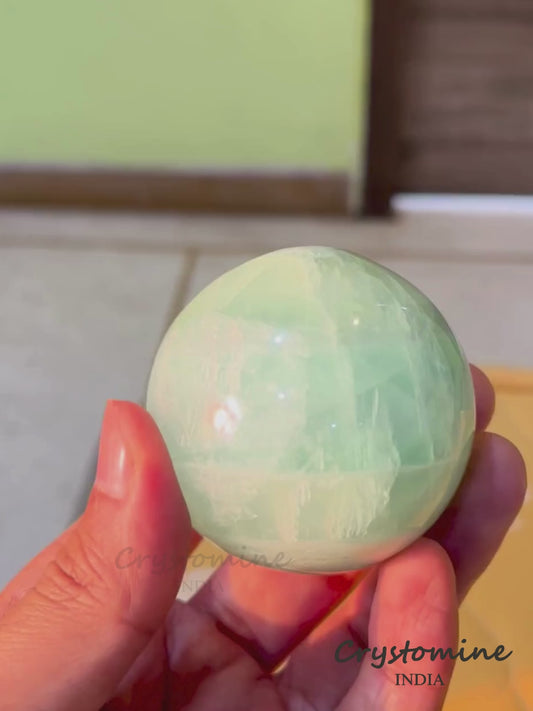 Green Fluorite \ Sphere \ 2 - 2.5 inch \ 323 gm \ GFS1