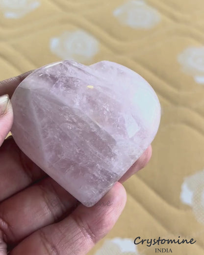 Rose Quartz \ Heart \ 2 - 2.5 inch \ 113 gm \ RQH2