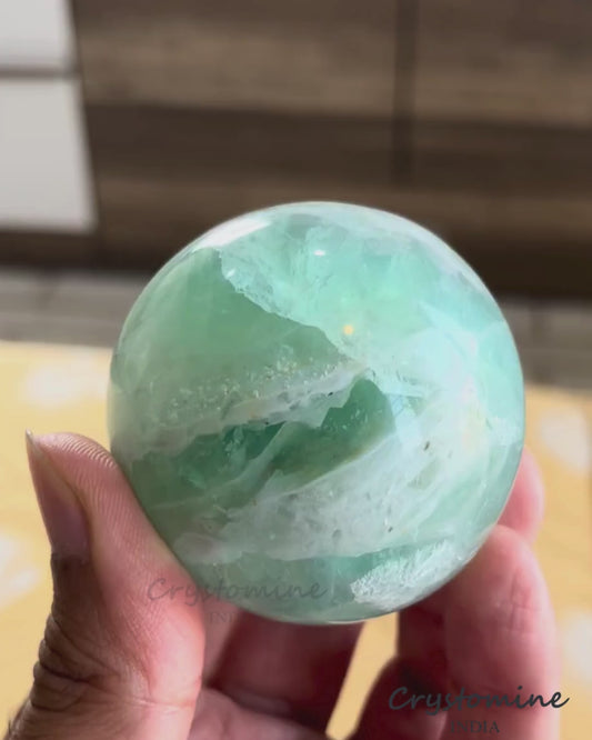Green Fluorite \ Sphere \ 2 inch \ 297 gm \ GFS2