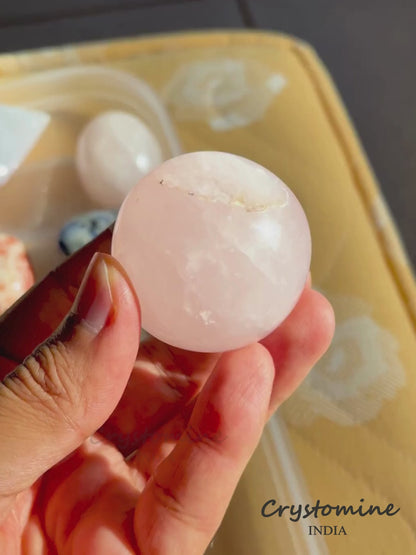 Rose Quartz \ Sphere \ 1.5 - 2 inch \ 128 gm \ RQS1