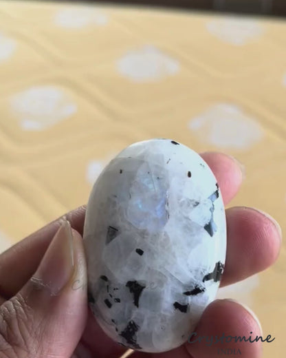Rainbow Moonstone \ Palm Stone \ 2 inch \ 60 gm \ RMPS2