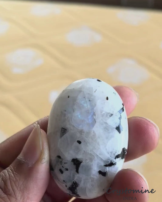 Rainbow Moonstone \ Palm Stone \ 2 inch \ 60 gm \ RMPS2